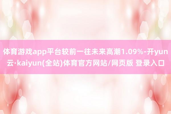 体育游戏app平台较前一往未来高潮1.09%-开yun云·kaiyun(全站)体育官方网站/网页版 登录入口