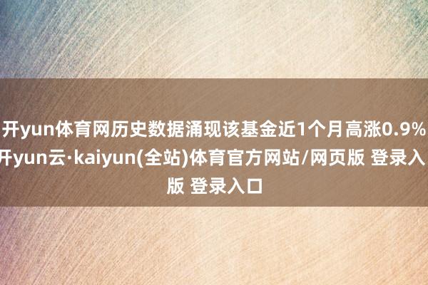开yun体育网历史数据涌现该基金近1个月高涨0.9%-开yun云·kaiyun(全站)体育官方网站/网页版 登录入口