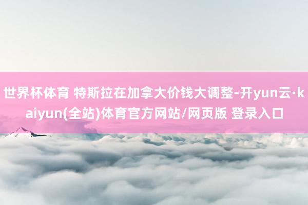 世界杯体育 特斯拉在加拿大价钱大调整-开yun云·kaiyun(全站)体育官方网站/网页版 登录入口