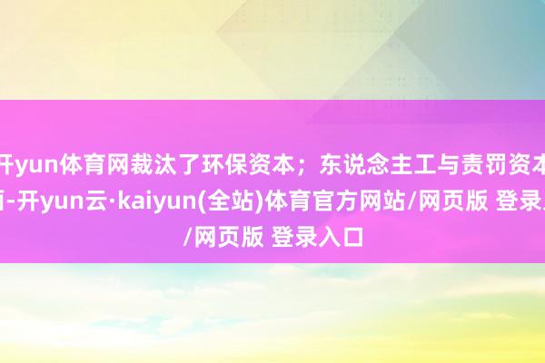 开yun体育网裁汰了环保资本；东说念主工与责罚资本方面-开yun云·kaiyun(全站)体育官方网站/网页版 登录入口